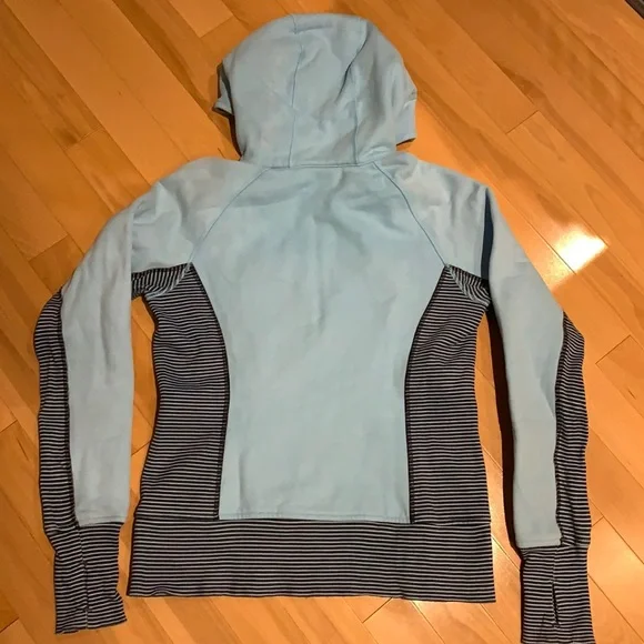 🌟HP🌟 Lululemon Blue Moon/Hyper Stripe Scuba Hoodie Stretch - Size 6 RARE - Picture 15 of 16